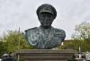 Memorial garden dedicatory plaque and sculpture