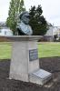 Memorial garden dedicatory plaque and sculpture