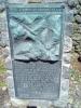 Original Great Gable plaque, fixed to a stone pillar at St Olaf's