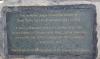 Rectangular stone tablet, inscribed re the history of the Great Gable plaque