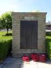 Memorial wall and brass plaque