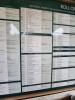 Close up of the information boards.