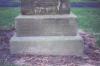 Close up of memorial base with inscription