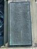 Close up of WW1 names on RH side of obelisk.