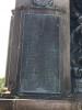 Enlargement of WW2 plaque on LH face of obelisk, third of three WW1 plaques.