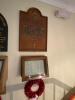 Memorial board with Roll of Honour underneath
