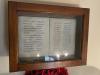 Encased Roll of Honour, names
