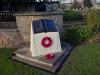 Book style memorial on a plinth