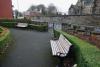 The benches in the garden