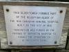 Clock tower memorial plaque
