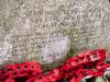 Close-up of names from WW1