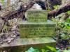 Displaced stones bearing inscription on plinth 