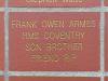 A brick engraved with the subjects name and ship.