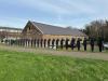 View from the right looking across the row of the 27 soldier silhouettes.