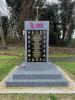 Right side of the monument with a list of battle honours and dates