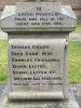 Thurstaston memorial WW1 names