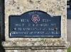 Dedicatory plaque on right hand pillar