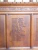 Wooden panels inscribed with names 