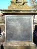 The dedication plaque.