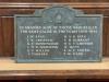 Second World War plaque.