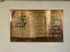Small commemorative brass plaque