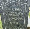 Alexander Ritchie commemorated here. James Hendry Ritchie buried here.