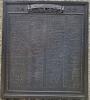 Bronze plaque with inscribed WW1 names