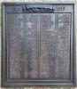 Bronze plaque 2 with inscribed WW1 names