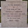 WW1 Inscription 