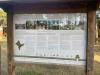 Information board describing the service of Indian soldiers in WW1 and WW2, Woking's Muslim burial ground and the Muslim Burial Ground and Peace Garden.