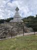 View of memorial from lower down the  hill