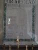 Close up of Creeting St Mary Roll of honour