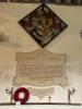 WW1 memorial tablet location in St Georges Church Didbrook