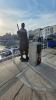 'Standing with Giants' figure behind Operation Dynamo memorial