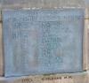 inscribed rectangular metal plaque .