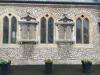 Chapel wall with tablets.