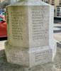 WW1 names on plinth - WW2 names on base