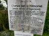 Laminated sheet detailing commemoration of memorial stone