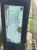 Plaque 1 on lamp post.