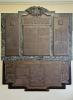 Dedicatory grouping of metal plaques