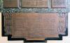Dedicatory grouping of metal plaques