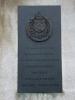 Commemoration plaque on plinth