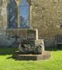Plinth in front of church