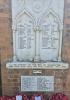 Close up of names on memorial