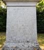 Flitcham War Memorial Face 1, barely discernible, Face 3 detail is illegible 