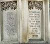 North and east faces of Bakewell WW1 Cross' pedestal.