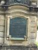 Plaque on Men of Bradford-on-Avon war memorial in Westbury Gardens for the unveiling in 1922