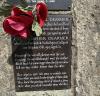 Brass plaque memorial for Dearmer, 1 of 4 Oakridge war memorials in Oakridge