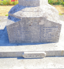 Inscription on southern side of memorial showing names for WW1