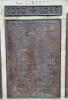 Bronze plaque with names in relief